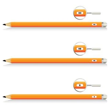 Pencil isolated on white background. Vector Carbon pencil. Stock Illustration