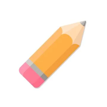 Pencil Isolated on White Background Vector Illustration Stock-Illustration