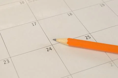 Pencil It In The Calendar Foto stock