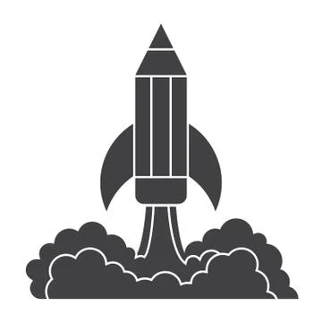 Pencil Launch Illustration Stock Illustration