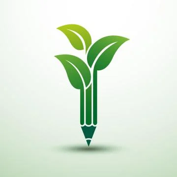 Pencil leave Illustrazione stock