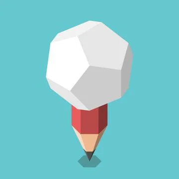 Pencil with light bulb Stock Illustration