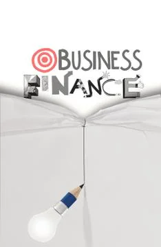 Pencil lightbulb draw rope open wrinkled paper show graphic dessin word busin Stock Illustration
