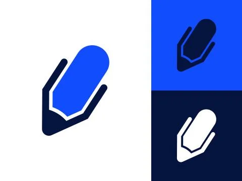 Pencil Logo Design Stock Illustration