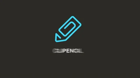 Pencil Logo Motion Stock Footage 143638439