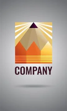 Pencil logo template design Stock Illustration