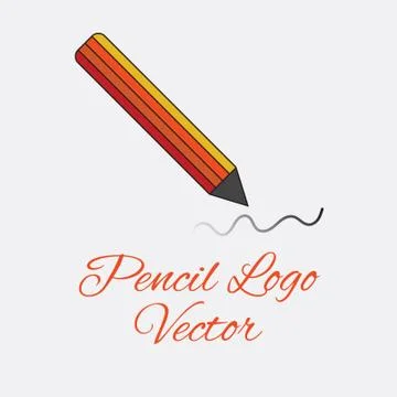 Pencil Logo vector icon can be used for Stationary Logo and other Company logo 库存插图