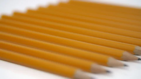 Pencil in macro with a sliding camera move. Stock-Footage 88663221