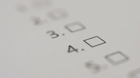 Pencil Marking Checkbox Video stock 43214969