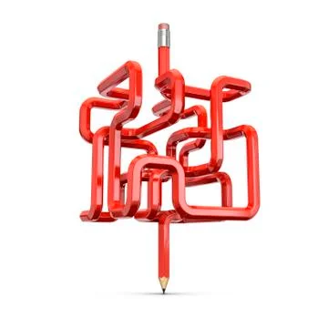 Pencil maze concept Illustrazione stock