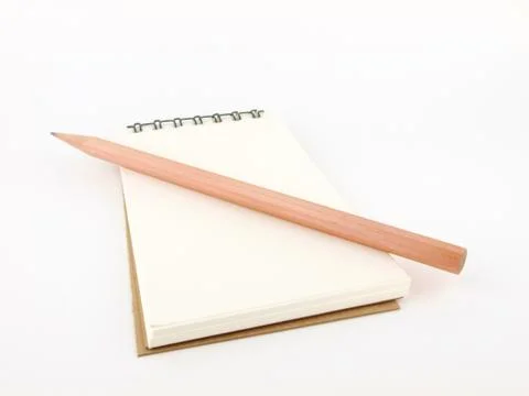Pencil with notebook Foto stock