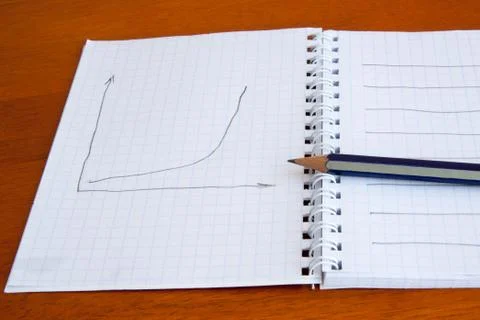 Pencil on a notebook Stock Photos