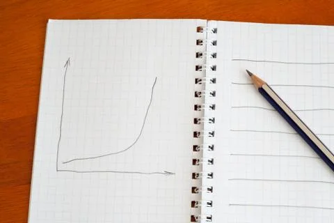 Pencil on a notebook Stock Photos