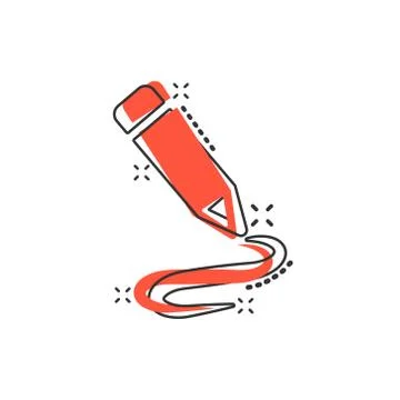 Pencil notepad icon in comic style. Document write vector cartoon illustratio 스톡 일러스트