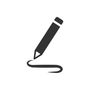 Pencil notepad icon in flat style. Document write vector illustration on whit Illustrazione stock