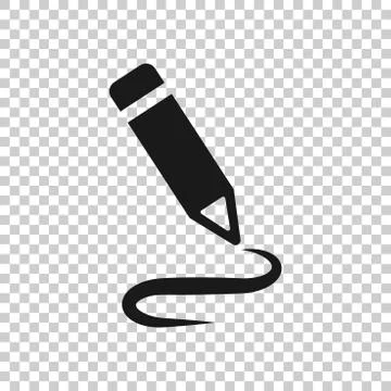 Pencil notepad icon in transparent style. Document write vector illustration  Stock Illustration