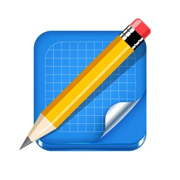 Pencil with notepad vector illustration Stock Illustration
