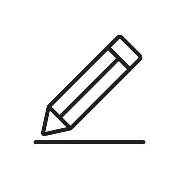Pencil outline icon vector for graphic design, logo, web site, social media, Illustrazione stock