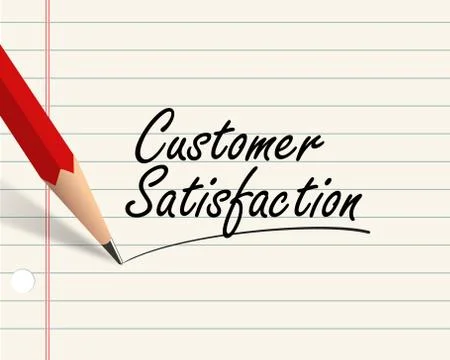 Pencil paper - customer satisfaction Stock Illustration