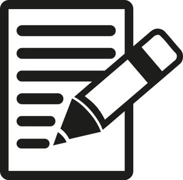 Pencil with paper Stock Illustration