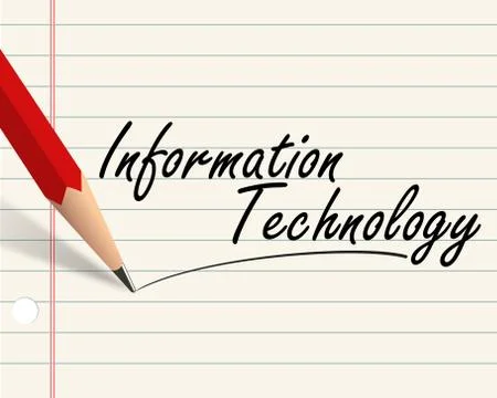 Pencil paper - information technology Stock Illustration