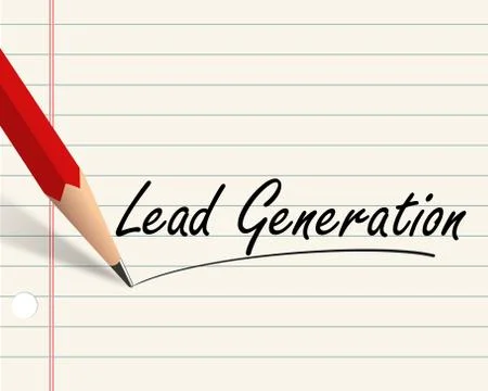 Pencil paper - lead generation Stock Illustration