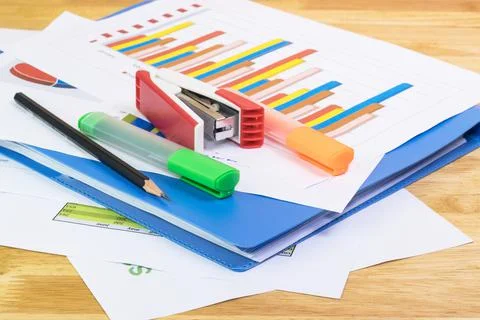 Pencil, paper sheet, graph sheet, Color highlight pen Photos