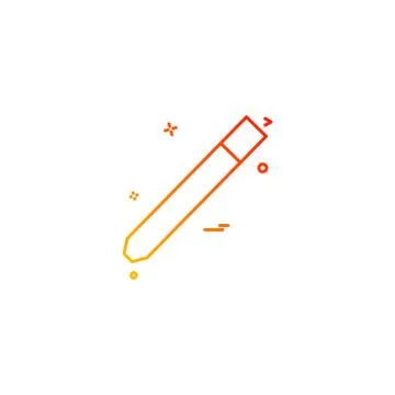 Pencil pen school study icon vector Stock Illustration