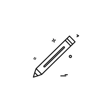 Pencil pen study icon vector Stock Illustration