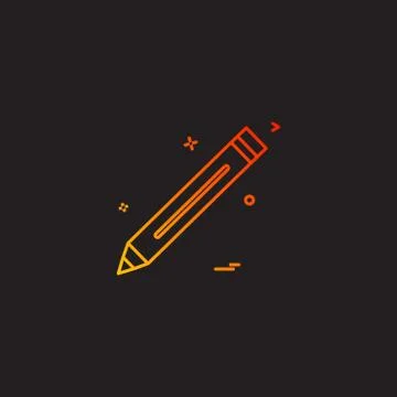 Pencil pen study icon vector Ilustración de archivo