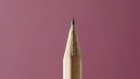 Pencil on a pink background Stock Footage 146817432