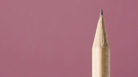 Pencil on a pink background Stock Footage 146817448