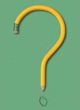 Pencil question Stock Illustration