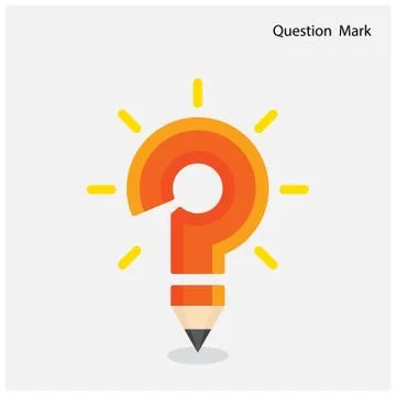 Pencil question mark on background. Stock-Illustration