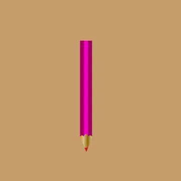 Pencil, red Illustrazione stock