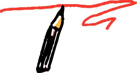 Pencil scribble drawn by a child Stock Illustration