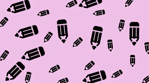 Pencil seamless pattern, school or education background, motion animation Stock Footage 332892617