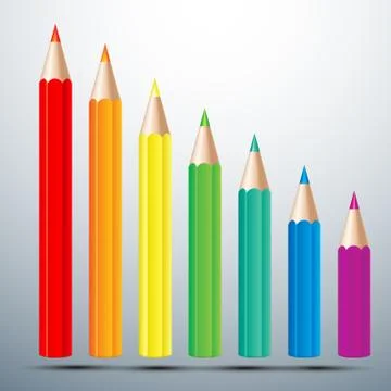 Pencil set Stock Illustration