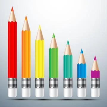 Pencil set Stock Illustration