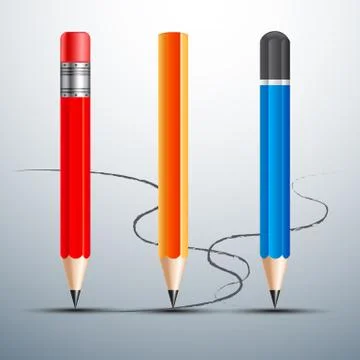 Pencil set Stock Illustration