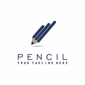Pencil shape design that looks simple but attractive. Stock Illustration