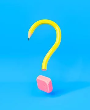 Pencil in the shape of a question mark Stock Illustration