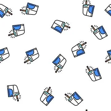 Pencil sharpener automatically vector seamless pattern Illustrazione stock