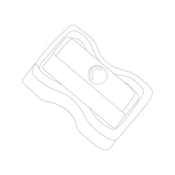 Pencil sharpener icon outline style isolated Stock Illustration