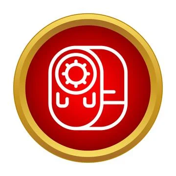 Pencil sharpener icon for school and office supplies Stock Illustration
