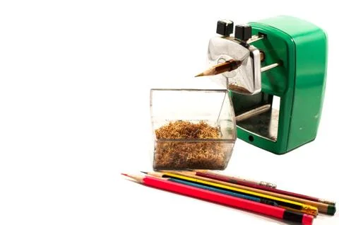 Pencil sharpener, learning tool. Stock Photos