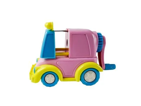 Pencil sharpener model toy car colorful pastel Stock Photos