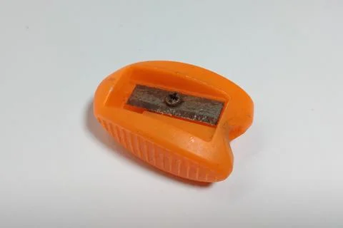 Pencil sharpener orange 2 Stock Photos