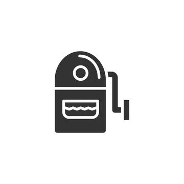 Pencil sharpener, pencil icon. Simple vector drawing tools icons for ui and ux Stock Illustration