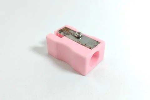 Pencil sharpener pink 2 Stock Photos
